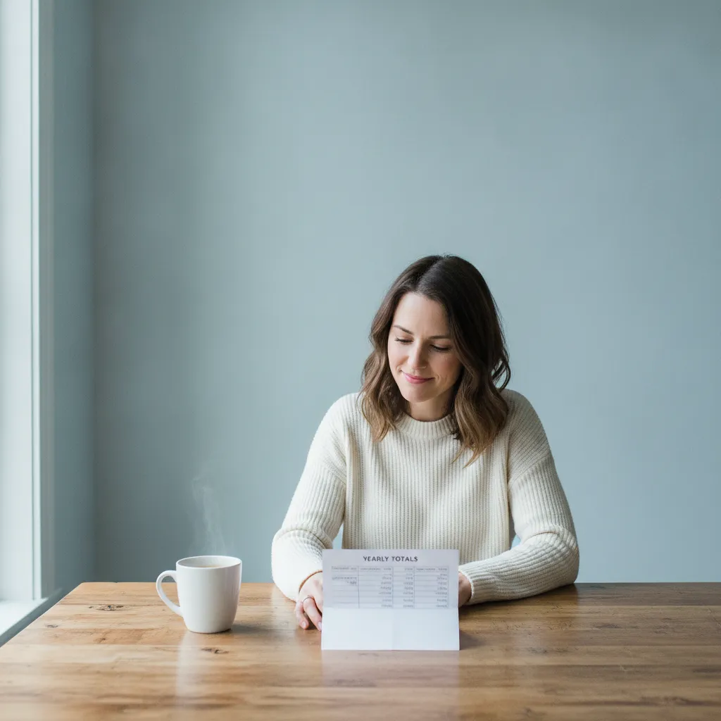 A calm year-end list of Self Assessment income and expenses gathered from email